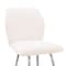 Armen Living Tandy White Faux Leather and Brushed Stainless Steel 26" Counter Stool LCTNBABSWH26 - alternate 6